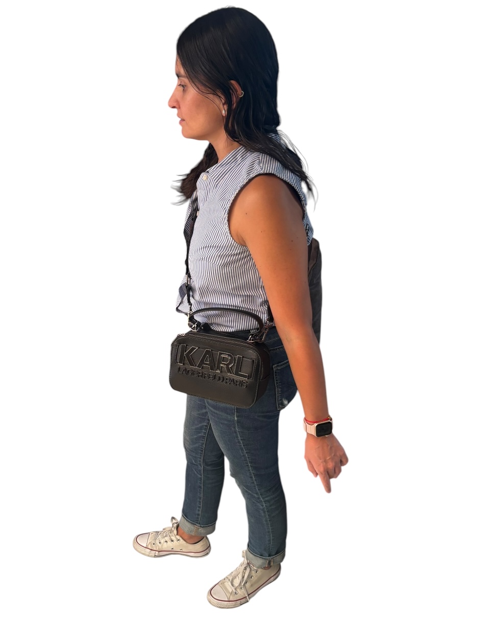 Foto 6 pulgar | Bolsa Crossbody Karl Lagerfeld Paris De Piel Color Negro