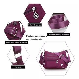 Foto 2 | Bolso Multifuncional Lab.g Impermeable Y Antirrobo Para Mujer Purpura