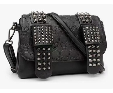 Foto 1 | Bolso Bandolera Xtellar con Remaches de Calavera