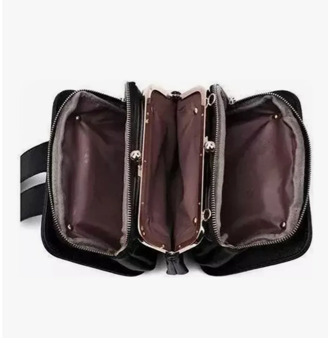Foto 3 pulgar | Bolso Xtellar Bandolera Para Mujer Con Hebilla Metálica Color Negro