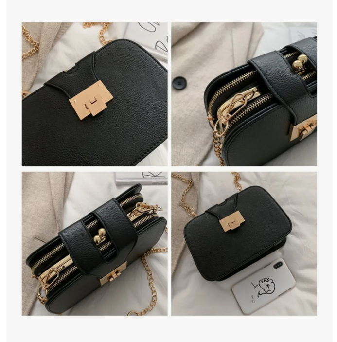 Foto 5 pulgar | Bolso Xtellar Bandolera Para Mujer Con Hebilla Metálica Color Negro
