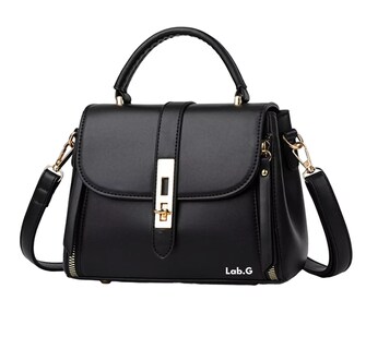 Foto 1 | Bolsa De Mujer Impermeable Tote Crossbody Bandolera De Pu Negro