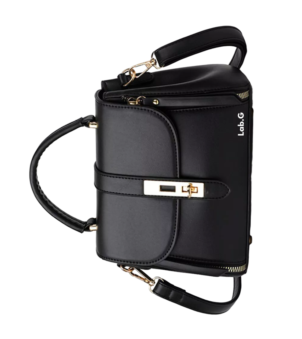 Foto 6 pulgar | Bolsa De Mujer Impermeable Tote Crossbody Bandolera De Pu Negro