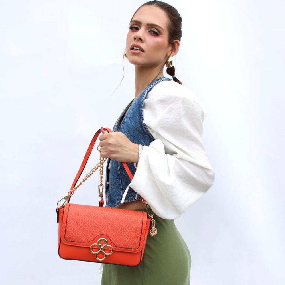 Foto 7 pulgar | Bolso Jaime Ibiza Modelo Ji 2439 Color Naranja Lazos 2024 Naranja