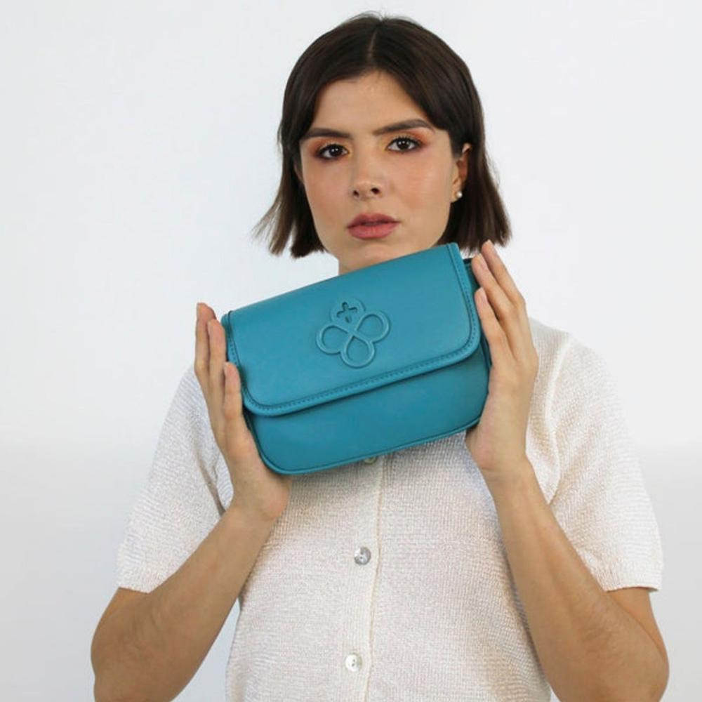 Foto 7 pulgar | Bolso Jaime Ibiza Modelo Ji 2450 Color Peltre Huellas 2024 Azul