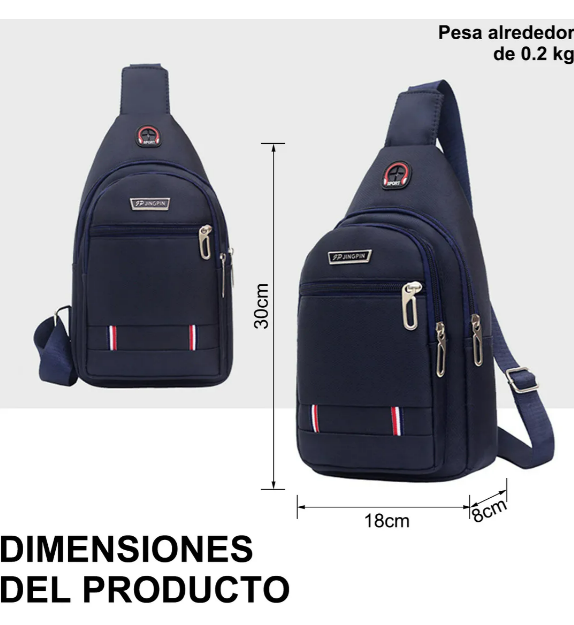 Foto 3 pulgar | Bolso Xtellar Bandolera Unisex Moderno Con Orificio Para Cable.