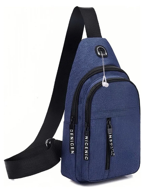 Bolso Xtellar Bandolera Unisex Moderno Con Orificio Para Cable.