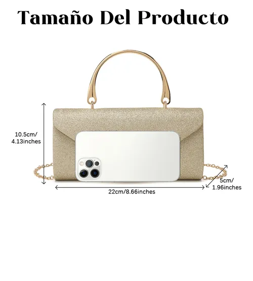 Foto 2 | Bolso Xtellar Crossbody Bandolera Mujer Para Fiesta Con Cadena Moda