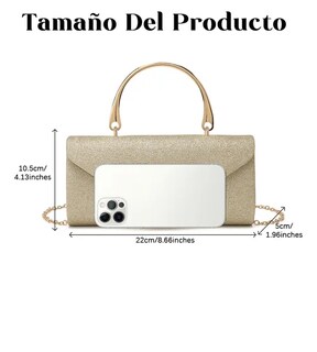 Foto 2 | Bolso Xtellar Crossbody Bandolera Mujer Para Fiesta Con Cadena Moda