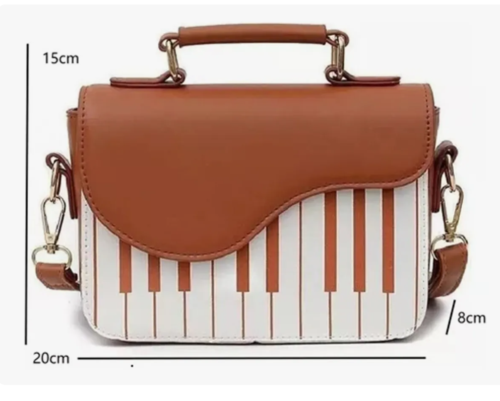 Foto 3 pulgar | Bolsa Xtellar Con Forma Piano Crossbody Con Cadena