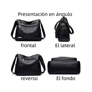 Foto 2 | Bolso Para Mujer Lab.g Casual De Nueva Moda Para Bandolera Cruzada Negro