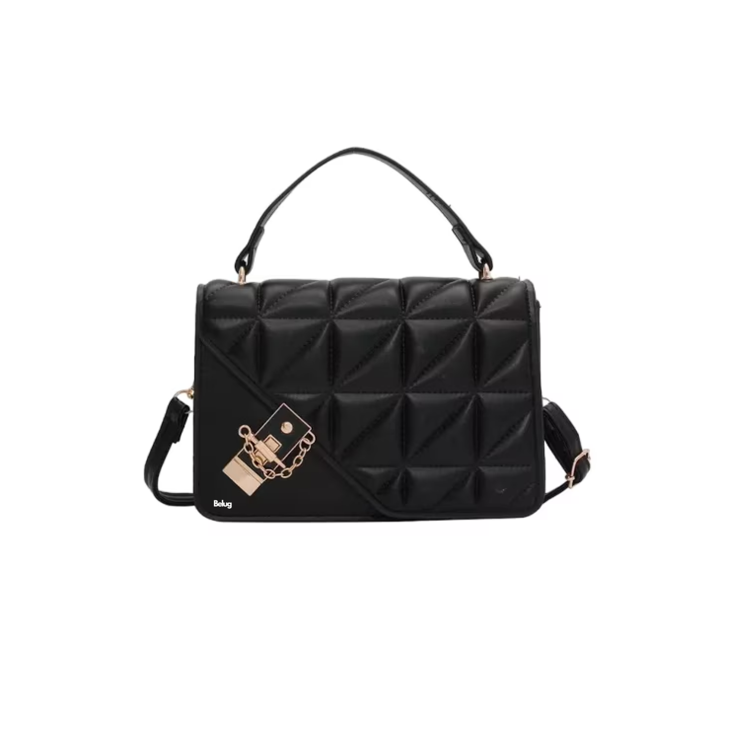 Foto 1 | Bolso Bandolera De Un Hombro Con Cadena De Metal Para Mujer Belug, Color Negro