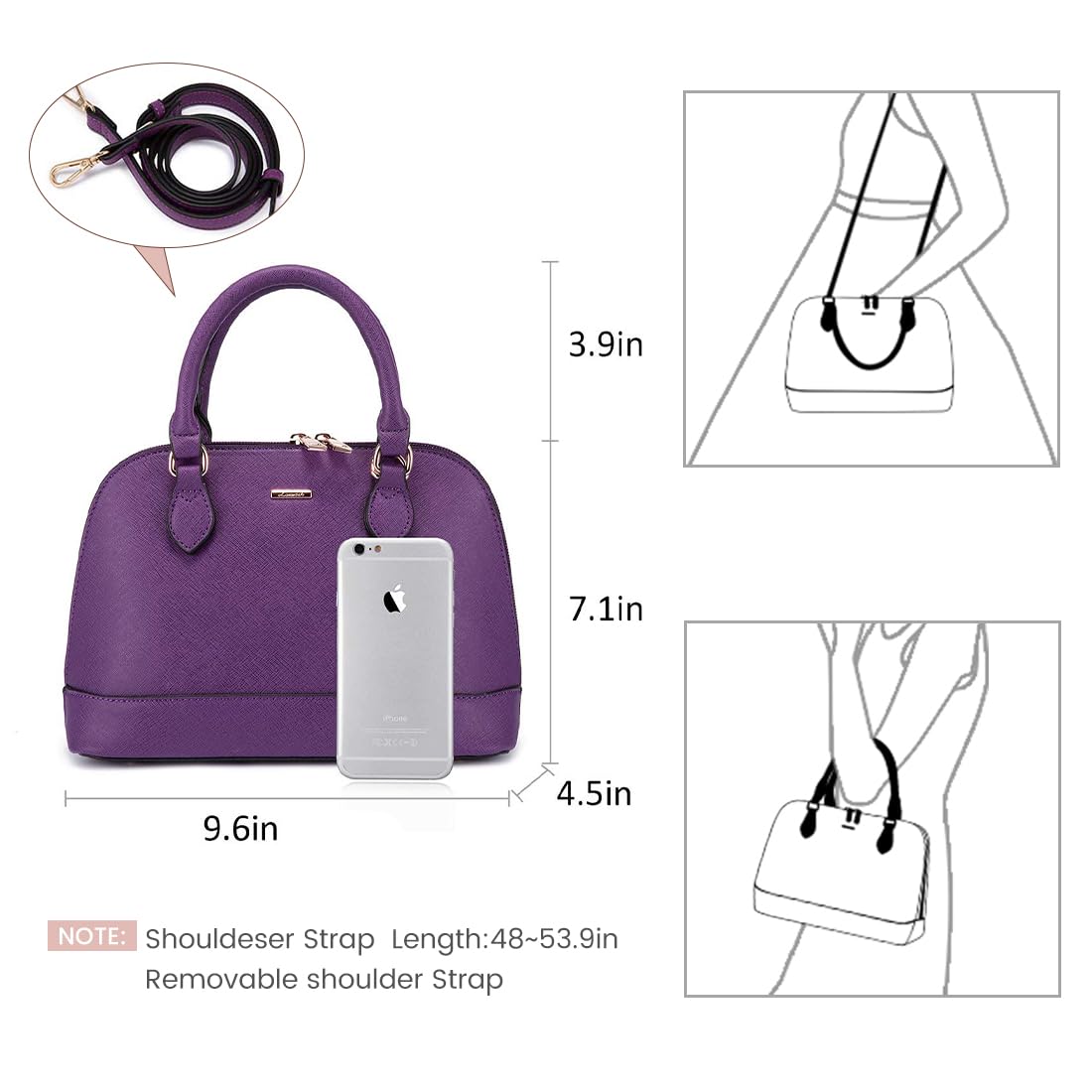 Foto 4 pulgar | Bandolera Lovevook Morado - Venta Internacional