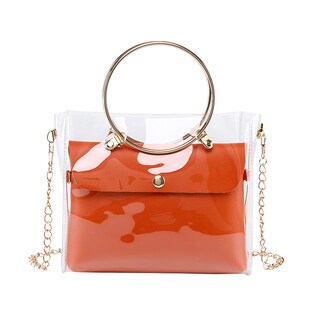 Foto 1 | Bolso Bandolera Cuadrado Transparente De Pvc Para Mujer - Venta Internacional.