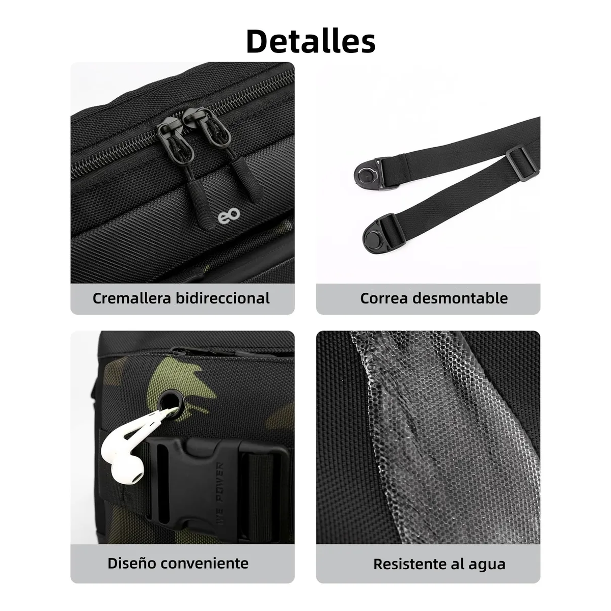 Foto 4 pulgar | Bandolera De Nailon Para Hombre Bolso Para Hombre Camuflaje Eo Safe Imports Esi-18955 Multicolor