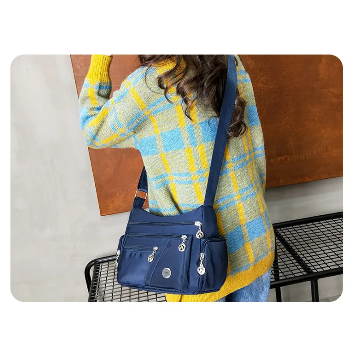 Foto 2 | Bolso Bandolera De Mujer De Estilo Coreano Eo Safe Imports Esi-19064 Azul