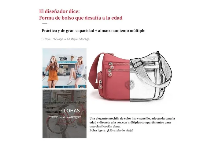 Foto 4 pulgar | Bolsa Xtellar Impermeable Dama Bolsa Cruzada Mujer Casual Bolsas