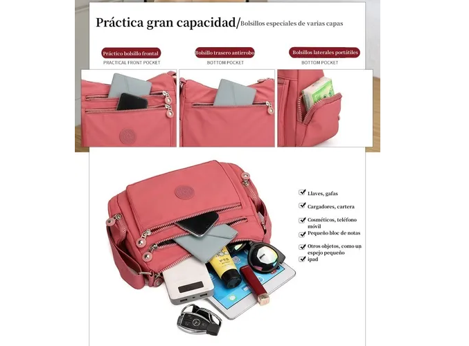 Foto 5 pulgar | Bolsa Xtellar Impermeable Dama Bolsa Cruzada Mujer Casual Bolsas