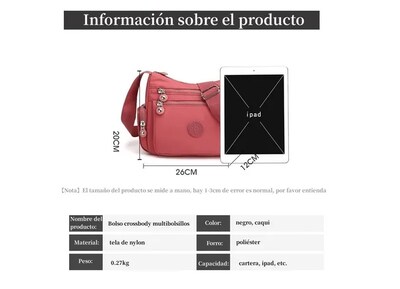 Foto 2 | Bolsa Xtellar Impermeable Dama Bolsa Cruzada Mujer Casual Bolsas