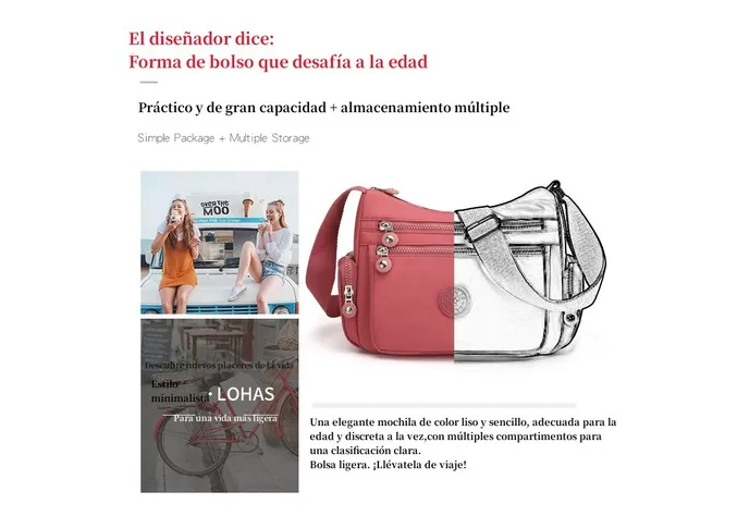 Foto 4 | Bolsa Xtellar Impermeable Dama Bolsa Cruzada Mujer Casual Bolsas