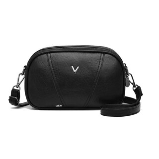 Foto 1 | Bolsa Bandolera De Cuero Blando Lab.g Negro Para Mujer Crossbody