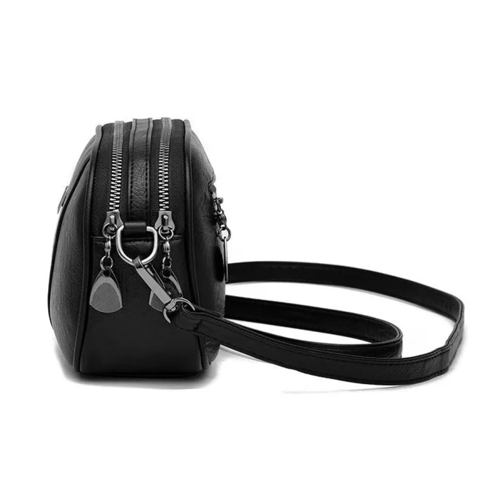 Foto 3 pulgar | Bolsa Bandolera De Cuero Blando Lab.g  Negro Para Mujer Crossbody