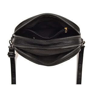 Foto 4 | Bolsa Bandolera De Cuero Blando Lab.g Negro Para Mujer Crossbody