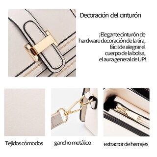 Foto 5 | Bolso De Mano Bandolera Crossbody Mujer Belug, Beige
