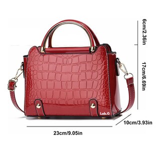 Foto 4 | Bolsa Bandolera Mujer Moda Cartera Crossbody Tote Hombro Lab.g, Rojo