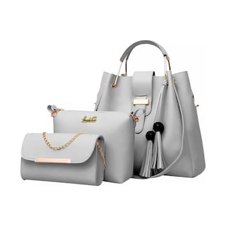 Foto 1 | Conjunto De 3 Bolsos De Lujo Para Mujer, Gran Capacidad Lab.g Gris