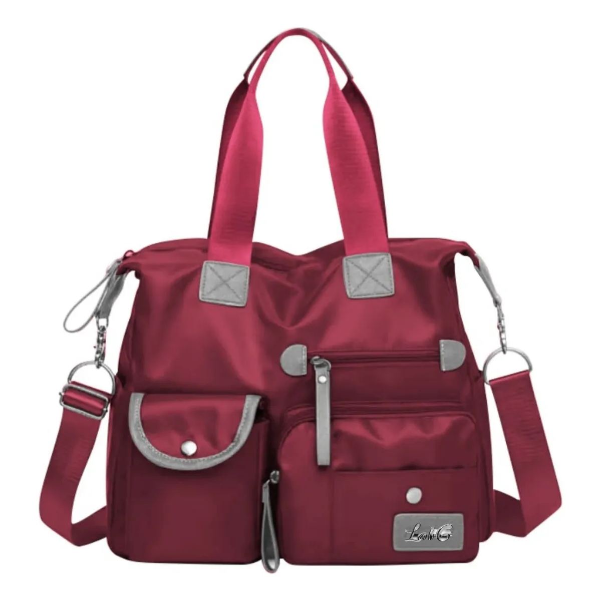 Foto 1 | Bolso Bandolera Impermeable Con Bolsillos Para Mujer Lab.g Rojo