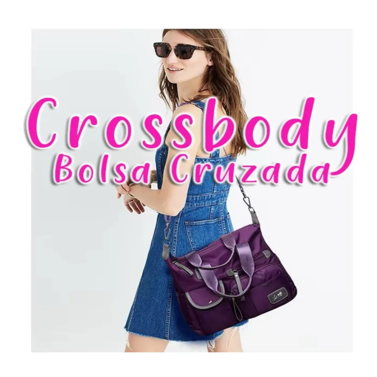 Foto 3 pulgar | Bolso Bandolera Impermeable Con Bolsillos Para Mujer Lab.g Rojo