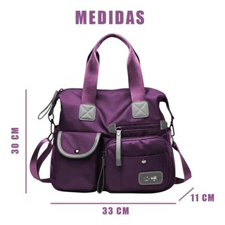 Foto 4 | Bolso Bandolera Impermeable Con Bolsillos Para Mujer Lab.g Rojo