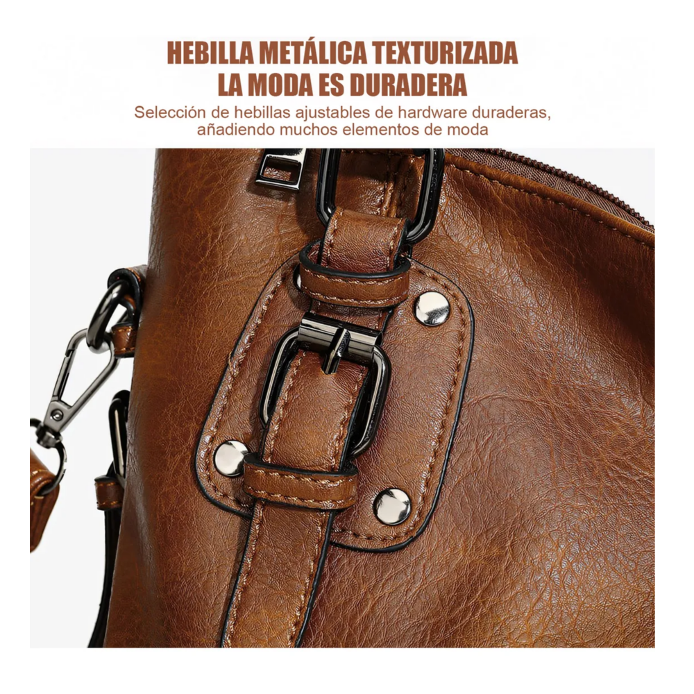 Foto 3 | Set 2 Bolsas Tote /bandolera/cosmetiquera Para Mujer Belug,  Marrón