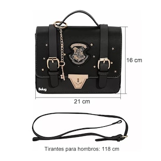 Foto 3 | Bolsa Mariconera Dama/harry Potter Cross Body Belug, Paquete Negro