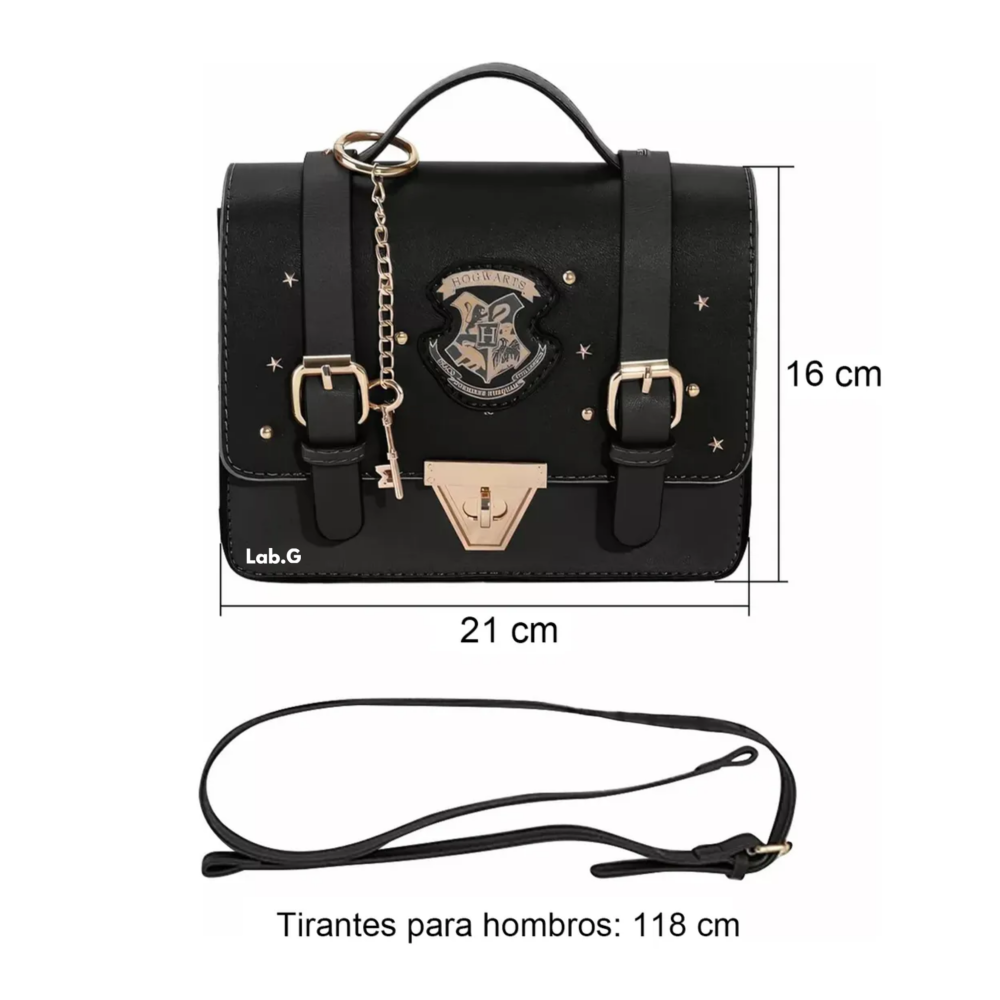Foto 4 pulgar | Bolsa Mariconera Dama/harry Potter Cross Body Lab.g,  Paquete Negro