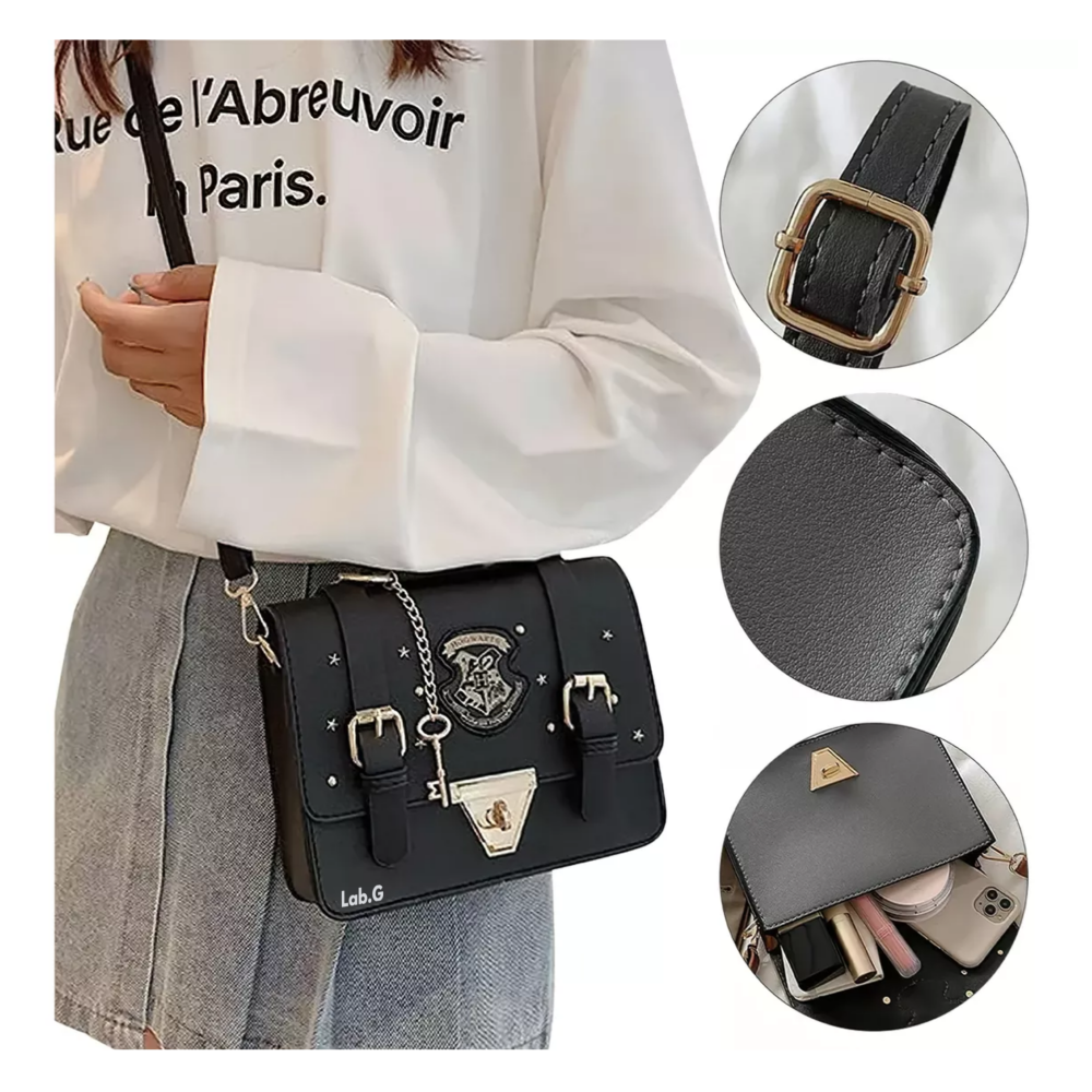 Foto 5 | Bolsa Mariconera Dama/harry Potter Cross Body Lab.g,  Paquete Negro