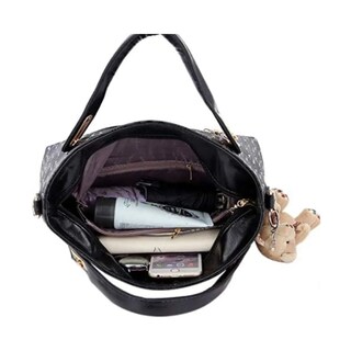 Foto 3 | Set 4 Bolsas Mujer Moda Dama Crossbody Cosmetiquera Correa Lab.g Negras