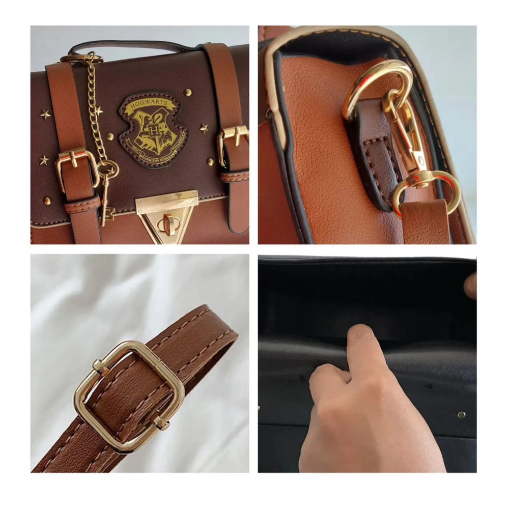 Foto 4 pulgar | Bolsa Mariconera Mujer Para Harry Potter Bolso Crossbody  Belug, Marrón