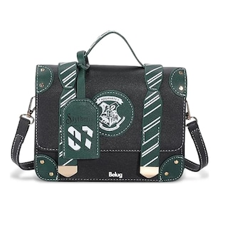 Foto 1 | Color Sólido Letras Mano Bolso De Para Mujer Bandolera Moda Belug, Negro Con Verde Olivo