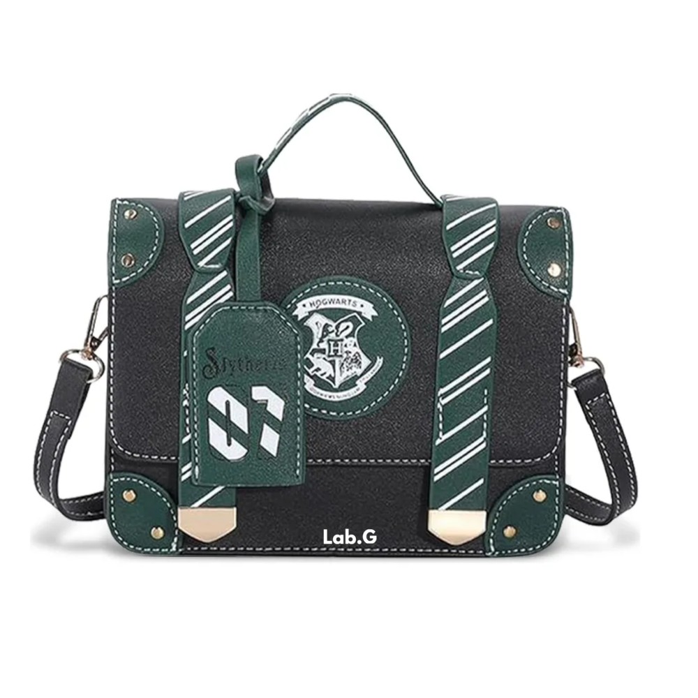Foto 1 | Color Sólido Letras Mano Bolso De Para Mujer Bandolera Moda  Lab.g, Negro Con Verde Olivo