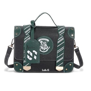 Foto 1 | Color Sólido Letras Mano Bolso De Para Mujer Bandolera Moda Lab.g, Negro Con Verde Olivo