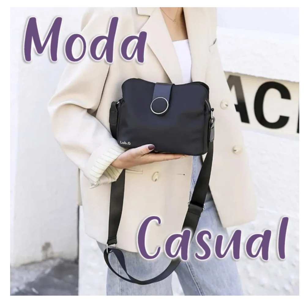 Foto 2 | Bolsa Mujer Crossbody Impermeable  Lab.g, Negro