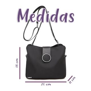Foto 4 | Bolsa Mujer Crossbody Impermeable Lab.g, Negro