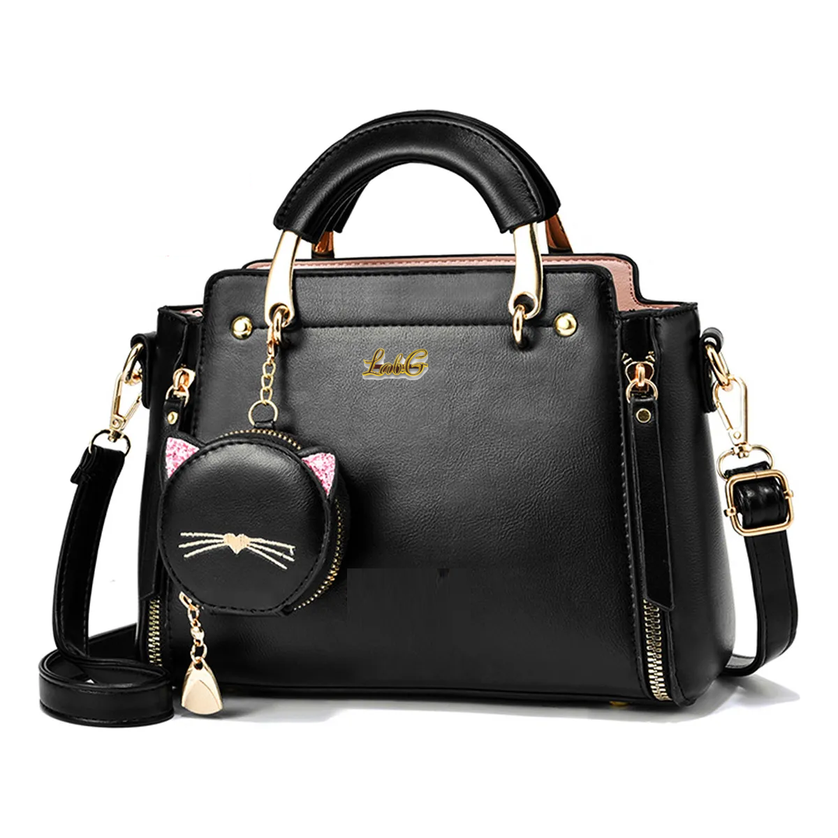 Foto 1 | Bolso De Mujer Casual Vintage De Cuero Pu Bandolera Lab.g Negro
