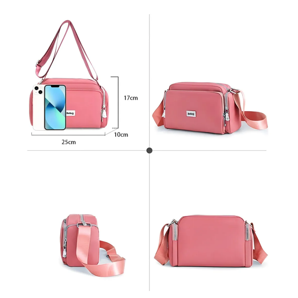 Foto 4 pulgar | Bolsa Bandolera Gran Capacidad Belug, Rosa Oscuro