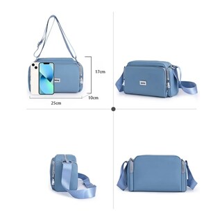 Foto 2 | Bolsa Bandolera Gran Capacidad Belug, Azul Celeste