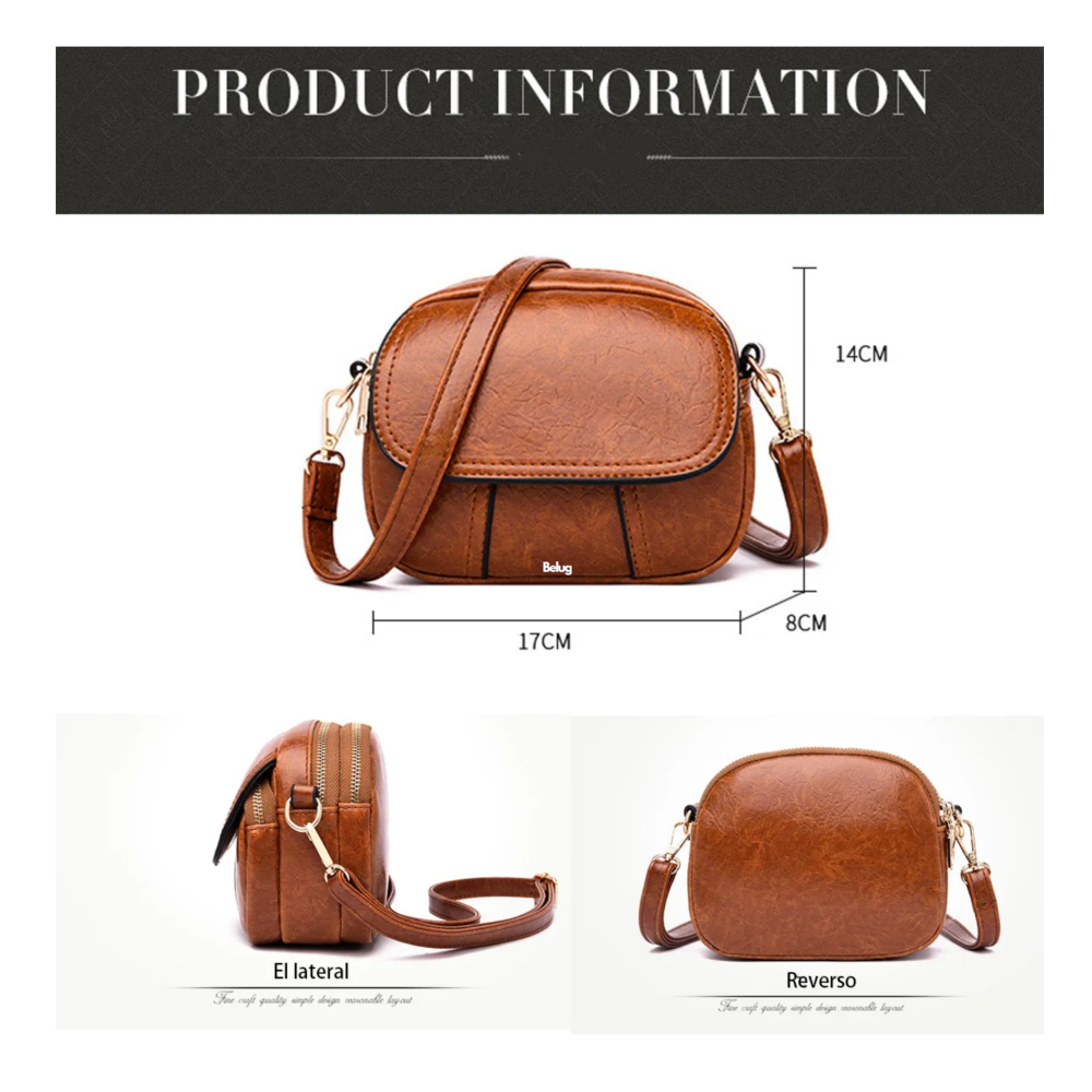 Foto 2 | Bolsas Pequeñas Bandolera Crossbody Ajustable Belug, Negro