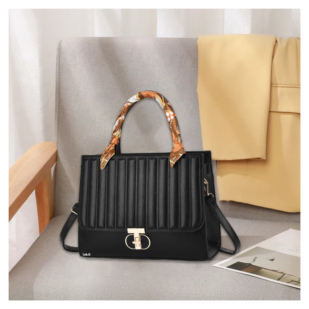 Foto 2 | Bolso De Gran Capacidad Con Pañuelo Lab.g,  Negro