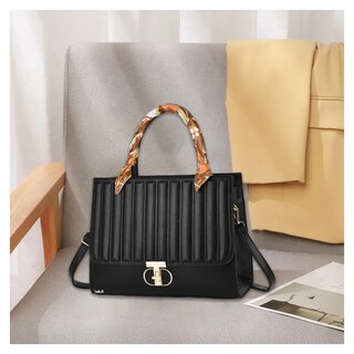 Foto 2 | Bolso De Gran Capacidad Con Pañuelo Lab.g, Negro